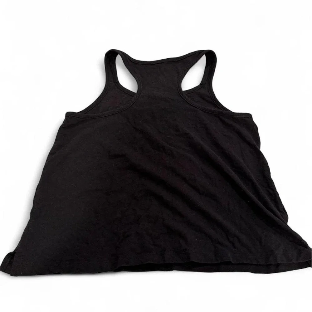 Justice Girls Black Racerback Tank Top Crochet Pocket Size 12/14 Women Small
